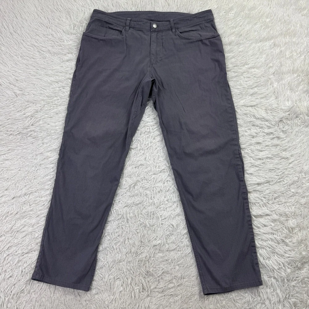 Lululemon Pants Mens‎ 32 Blue Garment Dyed ABC Slim Fit Tapered Leg Pockets